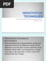 Negotiation Techniques-The Harvard Method