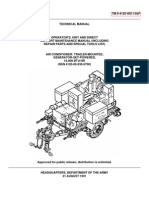 TM 9-4120-405-13P Air Conditioner Trailer Mounted 18.000 Btu/hr NSN 4120-00-930-5700 With Mep003a Generator and MDL F18H-35 Air Conditioner