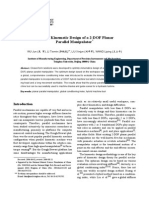 Optimal Kinematic Design of A 2-DOF Planar Parallel Manipulator