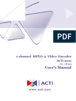 User's Manual: 1-Channel MPEG-4 Video Encoder