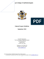 Cataract Surgery Guidelines 2010 - SEPTEMBER 2010