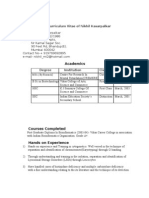 Academics: Curriculum Vitae of Nikhil Kasarpalkar