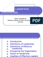 Energizing Leadership Effectiveness DSP