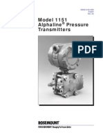 Model 1151 Alphaline Pressure Transmitters: 00809-0100-4360 English Rev. AA
