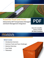 Track and Trace Delivered by SAP Transportation Management and Event Management Integration