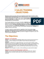 SEO - Sales Training Objections