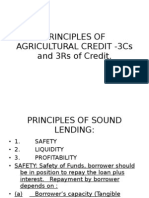 Principles of Agricultural Credit - 3cs and 3rs