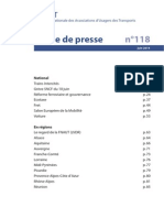 Revue de Presse Fnaut Juin 2014 N°118