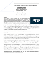 Forensic Accounting and Financial Fraud in Nigeria: An Empirical Approach