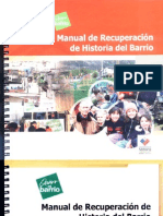 Manual de Recuperación de Historia Del Barrio