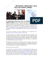 Qué Es La Alternativa Bolivariana para América Latina y El Caribe