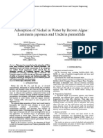 Adsorption of Nickel in Water by Brown Algae: Laminaria Japonica and Undaria Pinnatifida