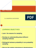 Sampling Methods: Dr. Kanupriya Chaturvedi