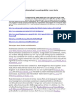 Sex Differences in Mathematical Reasoning Ability: More Facts