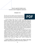 De La Litera La Spiritul Textului Sacru. Mărturia Unui Evangheliar Manuscris