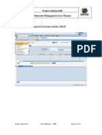 Materials Management User Manual: Goods Receipt Against Purchase Order: MIGO