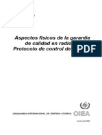 TECDOC 1151 Aspectos Fisicos de La Garantia de Calidad en Radioterapia Protocolo de Control de Calidad