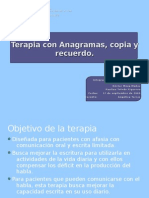 Terapia Con Anagramas, Copia y Recuerdo