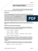 Qualitative Analysis of Group III Cations