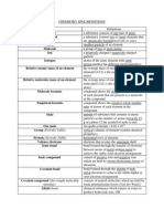 Chemistry SPM Definitions