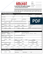 Application For Employment: An Equal Opportunity Employer