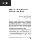 Extending Our Assessments: Homework and Testing