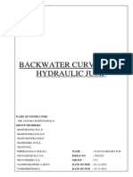 Backwater Curves & Hydraulic Jump