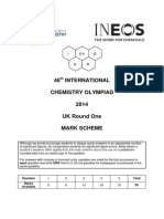 46 International Chemistry Olympiad 2014 UK Round One Mark Scheme