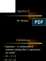 Algebra II: by Monica