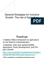 Sectoral Strategies For Inclusive Growth: The Role of Agriculture