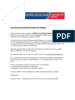 Solicitud de Acreditaciones de Prensa - Datos