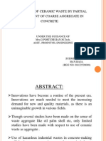 Utilization of Ceramic Waste by Partial Replacement of