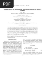 Estimates of SEU For Semiconductors Using MC50 Cyclotron and GEANT4 Simulation