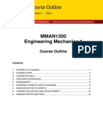 Course Outline: MMAN1300 Engineering Mechanics 1