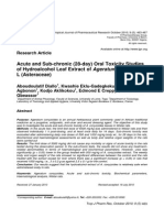 Acute and Sub-Chronic (28-Day) Oral Toxicity Studies of Hydroalcohol Leaf Extract of Ageratum Conyzoides L (Asteraceae)