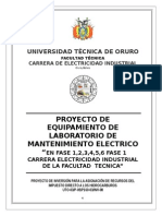 Proyecto de Equipamiento de Laboratorio de Mantenimiento Electrico de Fases 1,2,3,4,5,6 Revision 2