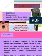 Batteries & Fuel Cells Dr. Siju N. Antony