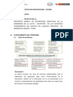 Proyecto de Investigación Accion Lecto Escritura