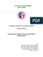 Industrial Process of Martensite Fornation