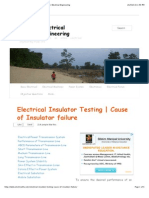 Electrical Insulator Testing - Cause of Insulator Failure - Electrical Engineering