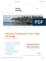 Electrical Transmission Tower Types and Design - Electrical Engineering PDF