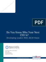 Do You Know Who Your Next CEO Is