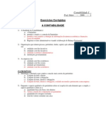 CONTABILIDADE I Exercícios Corrigidos