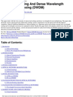 Optical Networking and Dense Wavelength Division Multiplexing (DWDM)