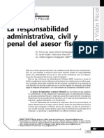 La Responsabilidad Administrativa, Civil y Penal Del Asesor Fiscal