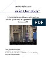 "Cancer in Our Body": On Racial Incitement, Discrimination and Hate Crimes Against African Asylum-Seekers in Israel, January-June 2012