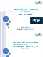 Proposed Spot Billing System: Project For J VVNL