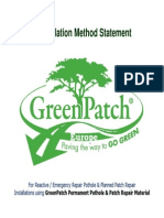 GreenPatch Pothole Repair Material Method Statement