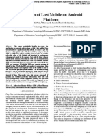 Detection of Lost Mobile On Android Platform: Shreya K. Patil, Bhawana D. Sarode, Prof. P.D.Chowhan