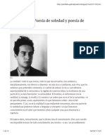 Poesía de Soledad y Poesía de Comunión PDF